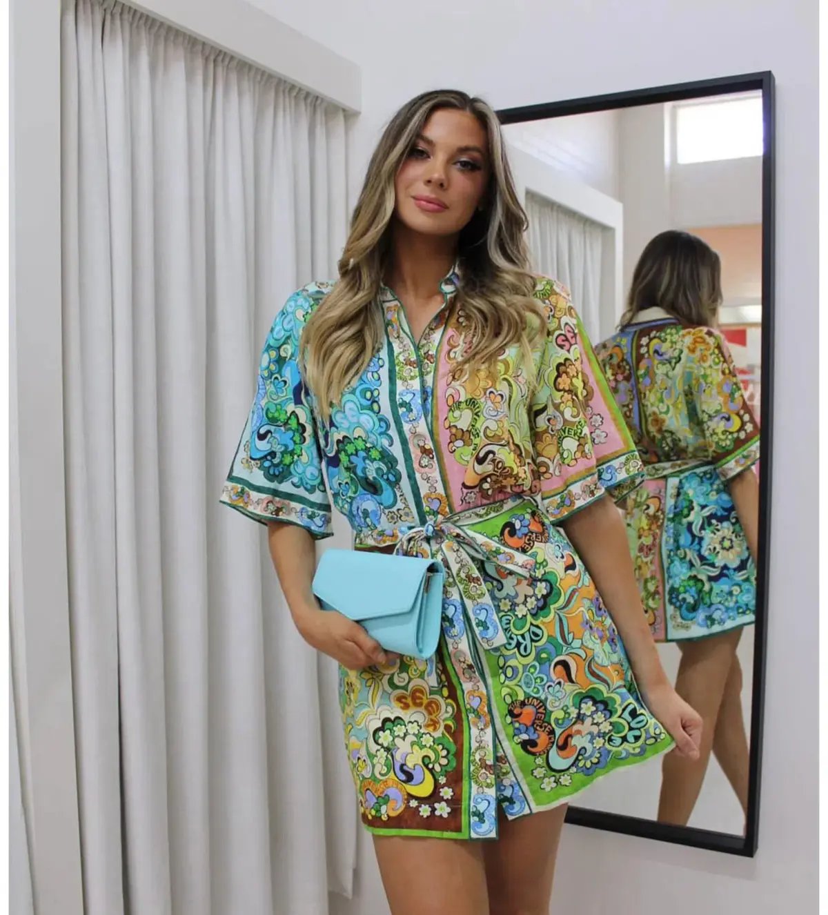 Alemais Dreamer Mini Dress Multi Print Size 8 photo 3