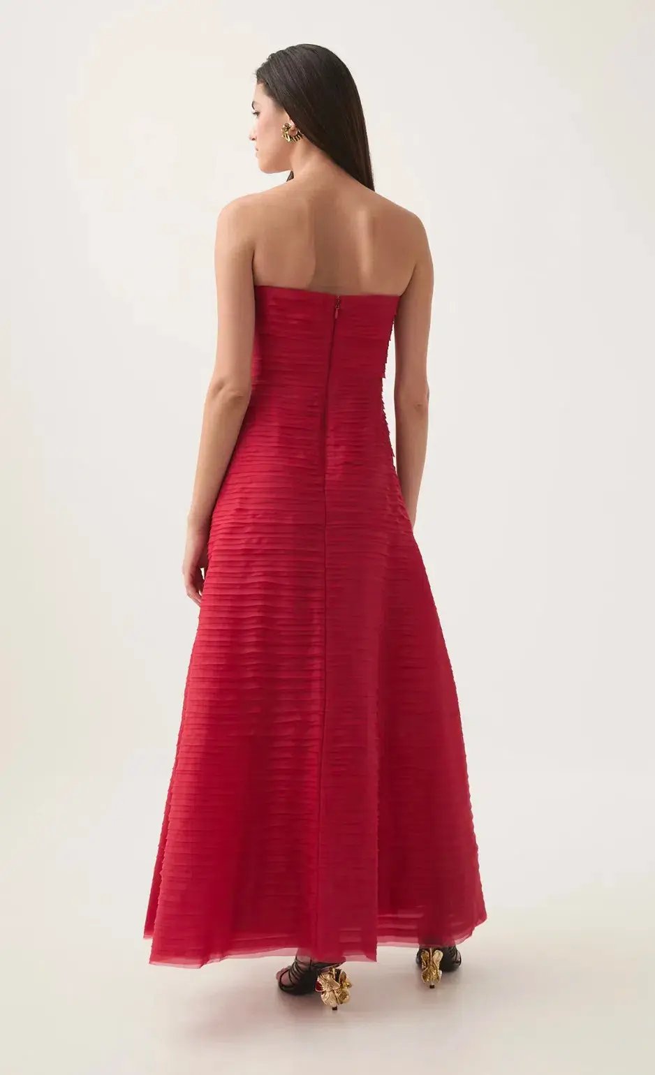 AJE Soundscape Dress in Red Size 8 photo 4