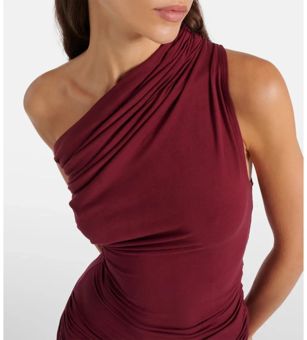 Entire Studios Pillar Ruched Gown in Red Size 6 photo 3
