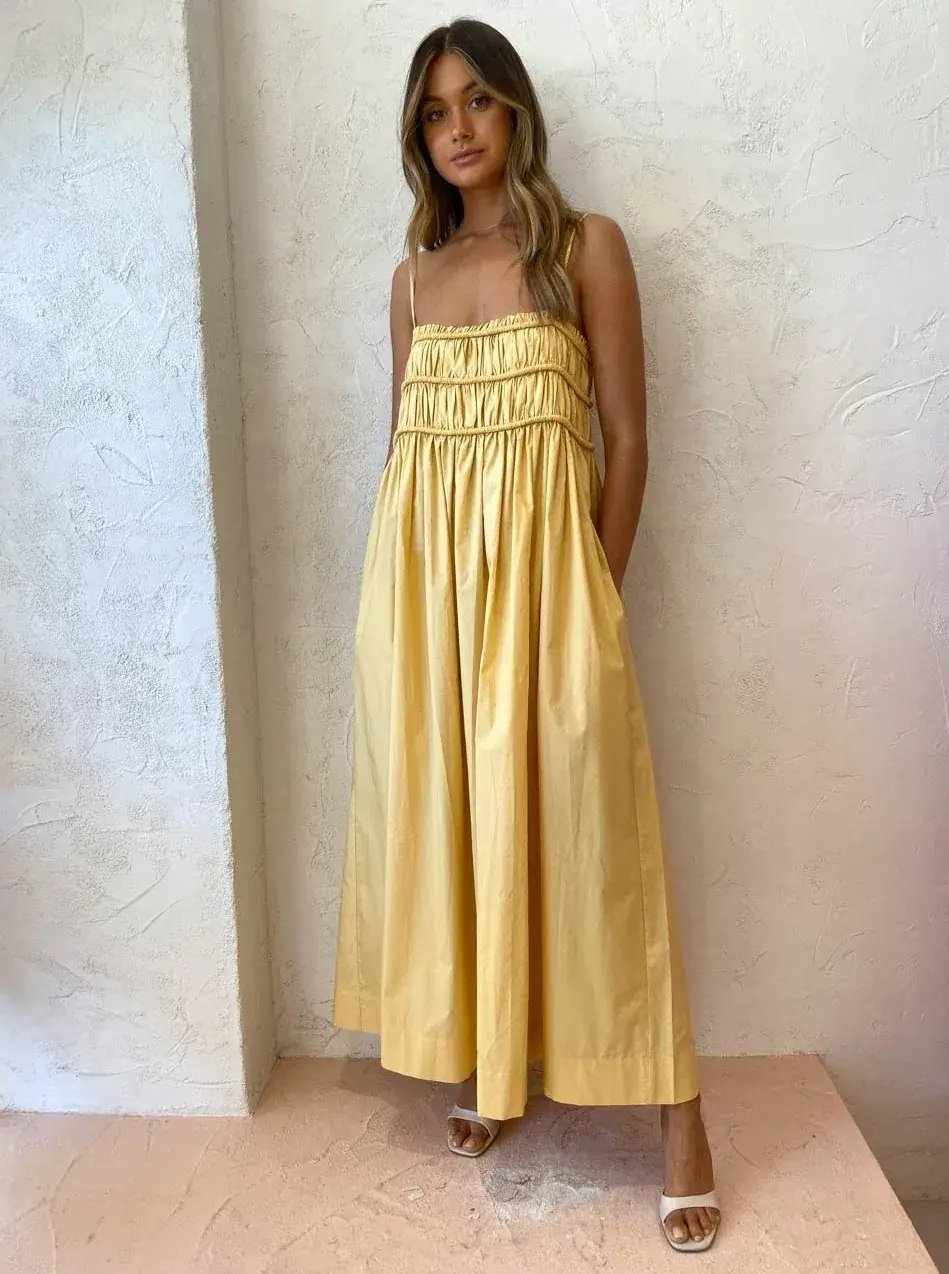 Bec and Bridge Eli Maxi Dress Yellow Size 8 photo 3