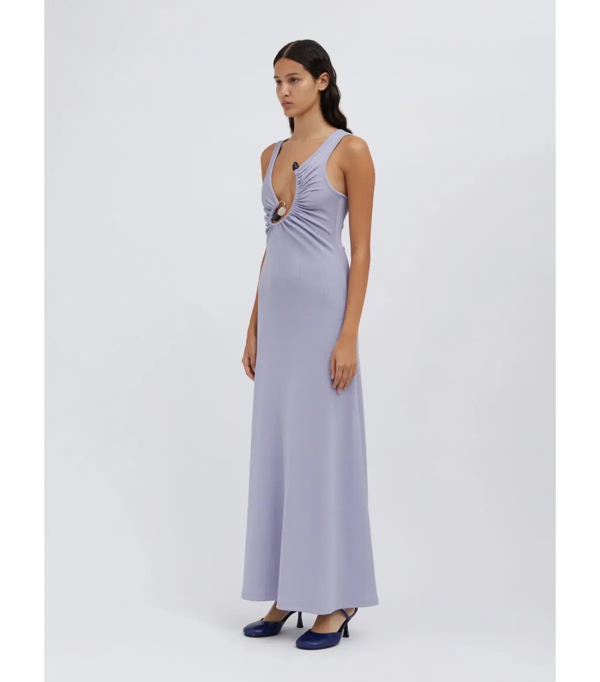Christopher Esber Spiral Crystal Tank Dress in Lavender Size AU 8 photo 3