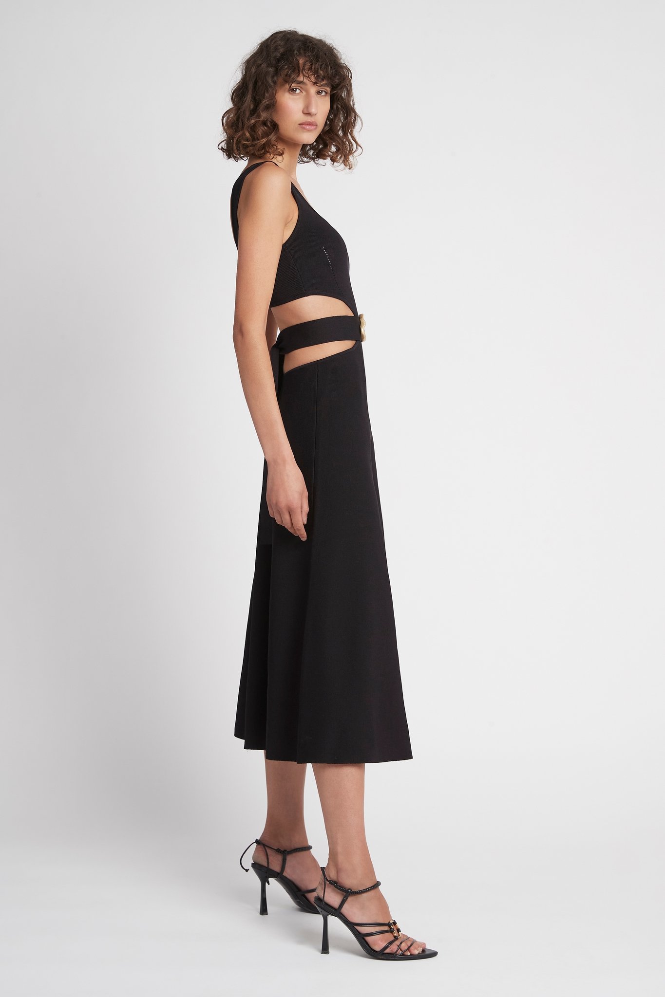 Aje Frey Knit Cut Out Ring Belt Midi Dress photo 3