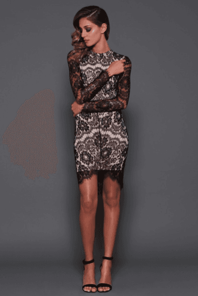 Melanie Long Sleeve Dress Black photo 2