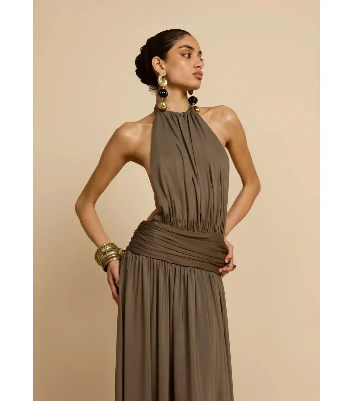 Arcina Ori Santina Maxi Dress Khaki Size XS / AU 6 photo 3