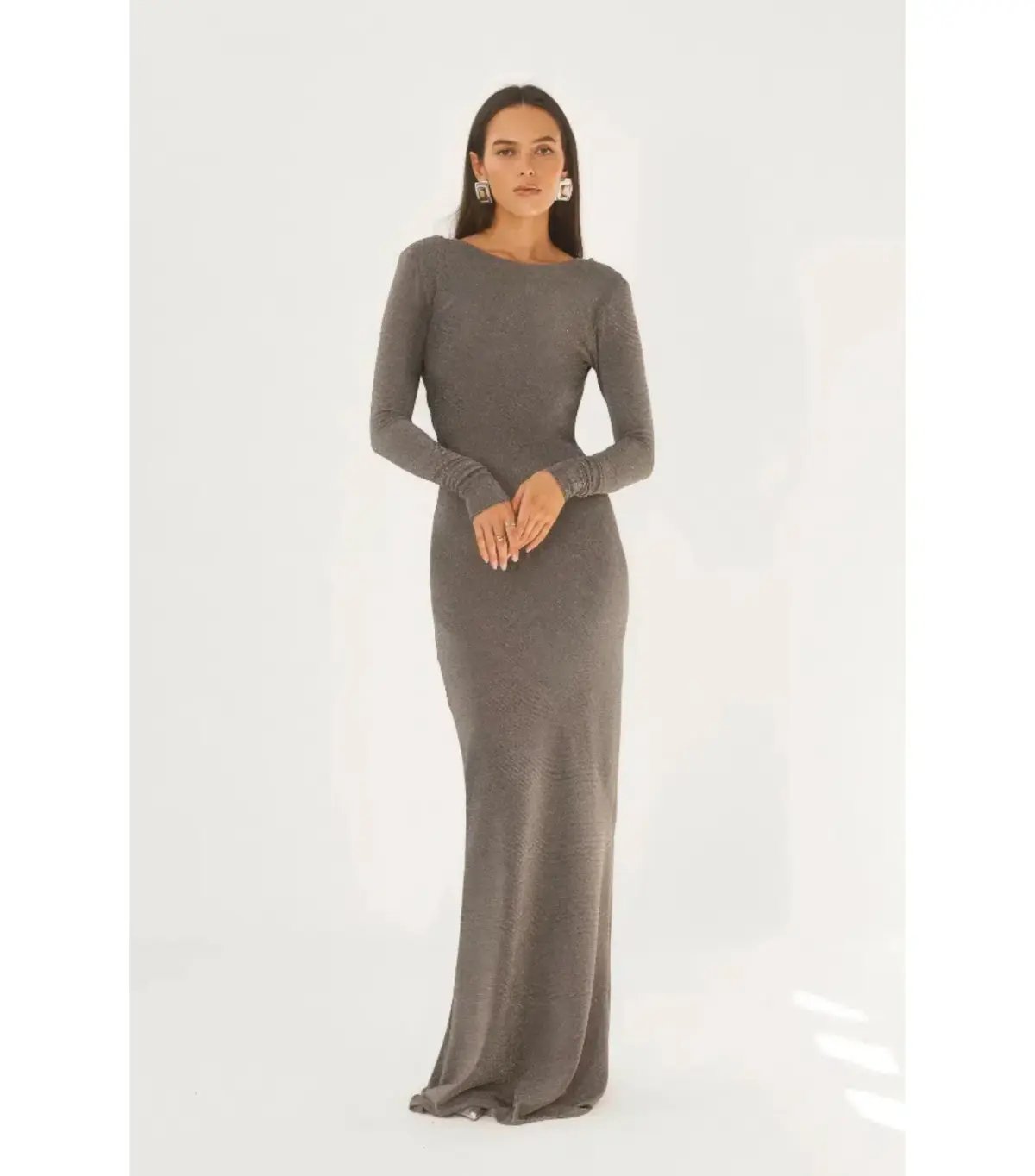 Arcina Ori Jen Maxi Dress Metallic Grey S / AU 8 photo 3