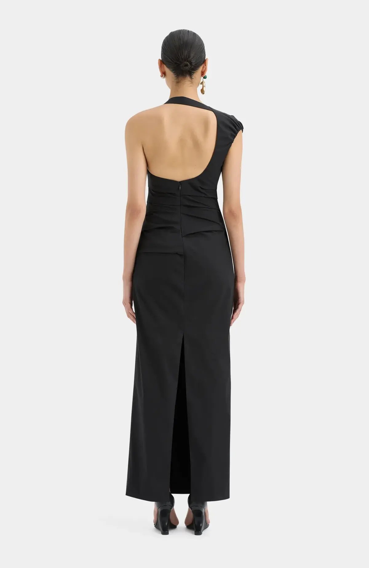 Sir the Label Giacomo Gathered Gown Black Size 8 photo 2