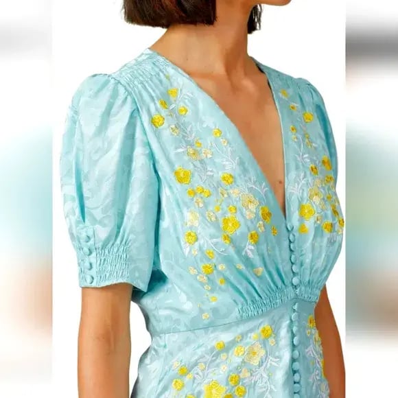 Saloni Lea Dress in Clearwater Size 12 photo 2