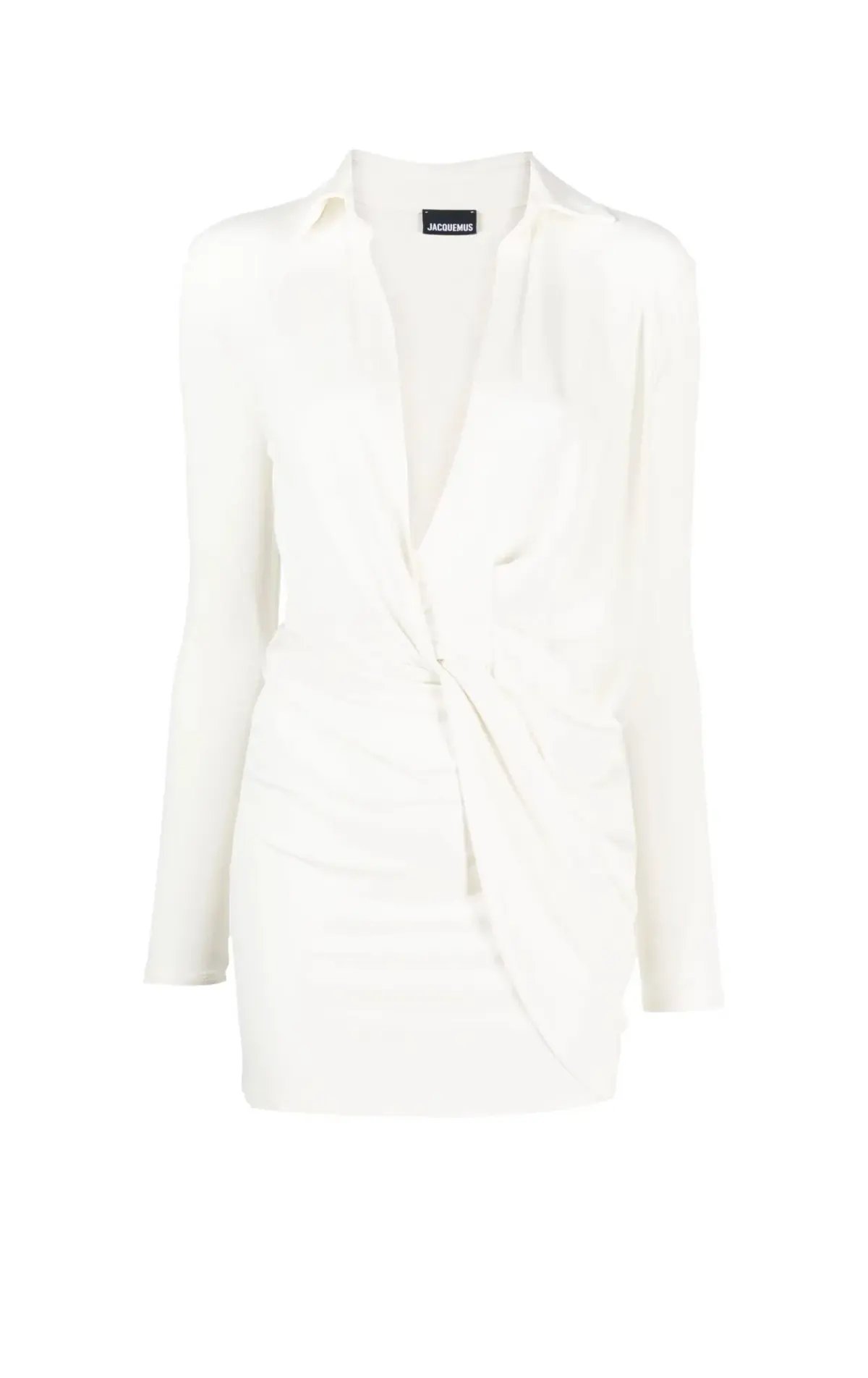 Jacquemeus La Robe Bahia Jersey Mini Dress Cream Size 8 photo 4