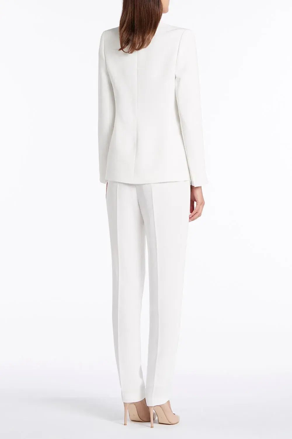 Carla Zampatti  Long Line Jacket and Pants White Size 10 photo 2