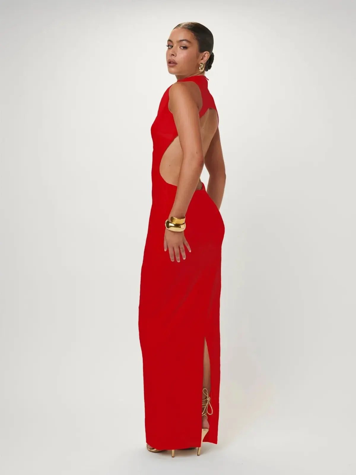 Effie Kats Ambre Gown Cherry Red Size XS / AU 6 photo 3