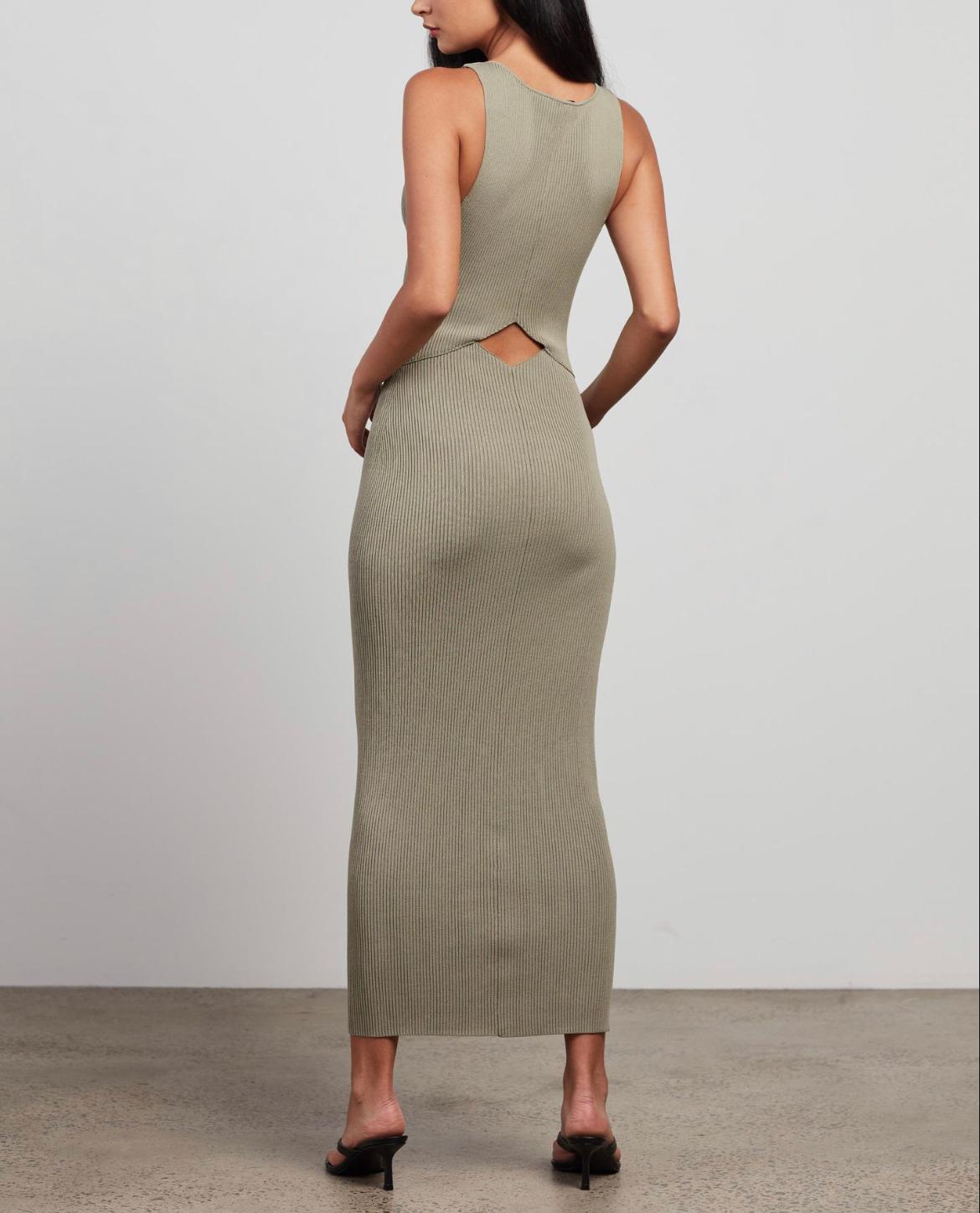 Bec & Bridge Versailles Knit MIDI Dress (Sage) Size 6 photo 4