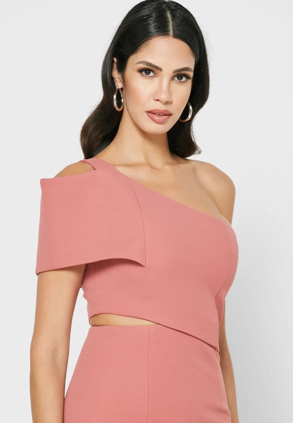 Elliatt Adorn Structured One Shoulder Dress Pink Size 12 photo 2