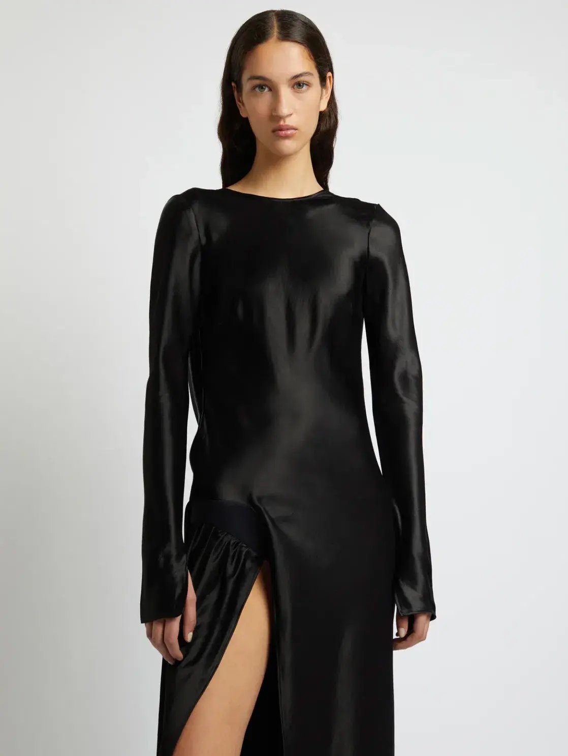 Christopher Esber Palladium Long Sleeve Tuck Dress Black Size 8 photo 2