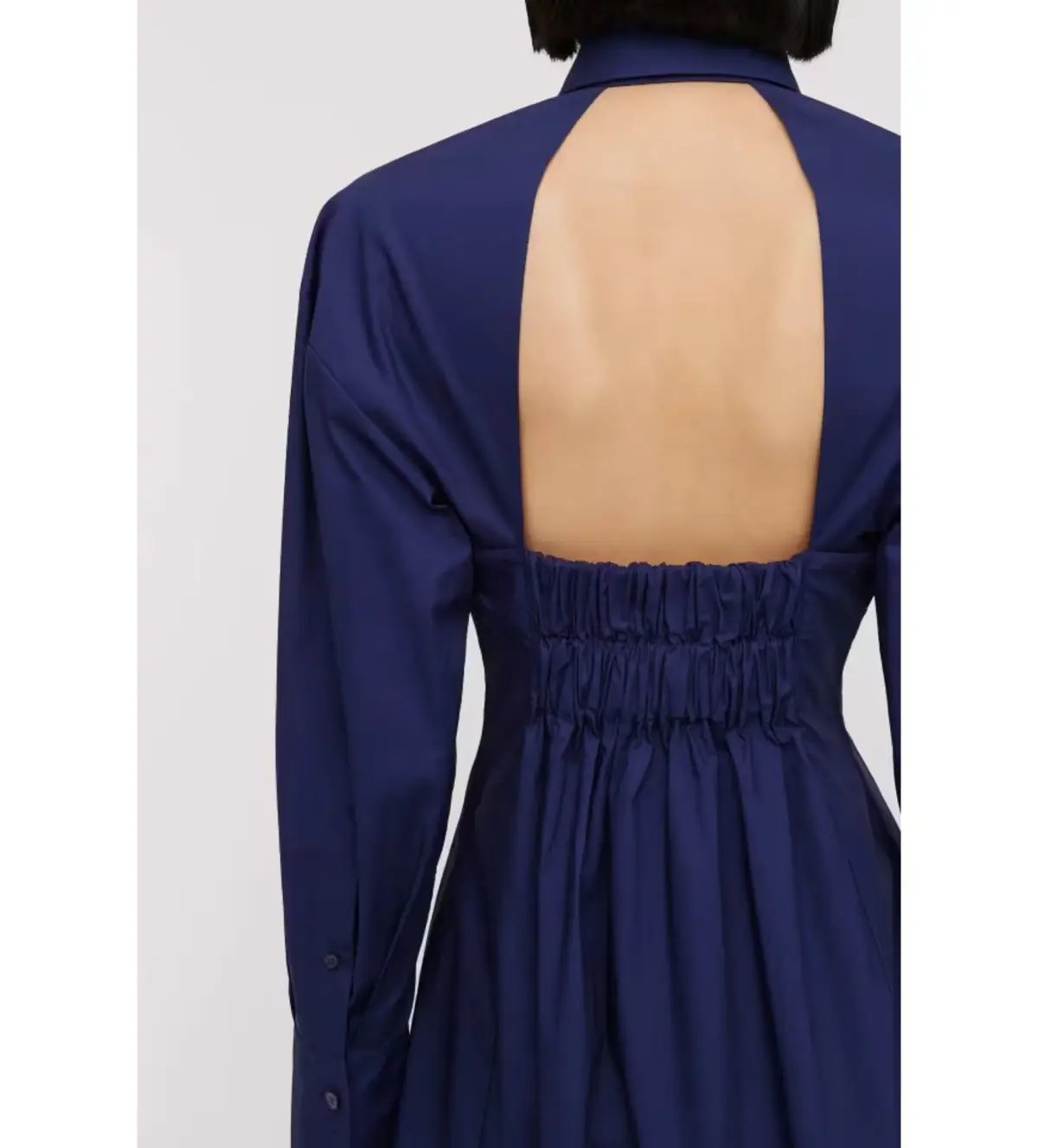 Scanlan Theodore Parachute Cut Out Shirt Midi Dress Navy Size AU 10 photo 4