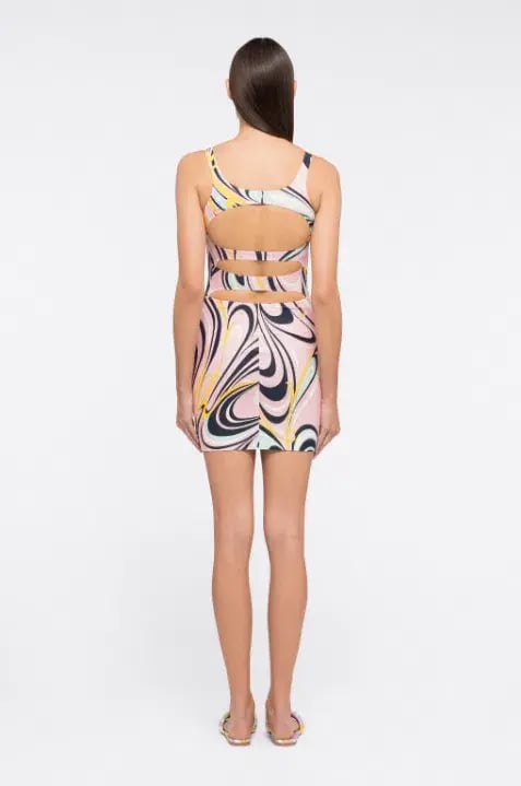 Emilio Pucci Onde Print Mini Dress Pink Size 6 photo 2