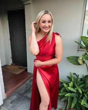 Sonya Nour Red Maxi Dress photo 8