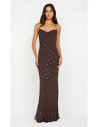 Bec Bridge ARIELLE SLIP MAXI DRESS Brown Size 8 photo 2