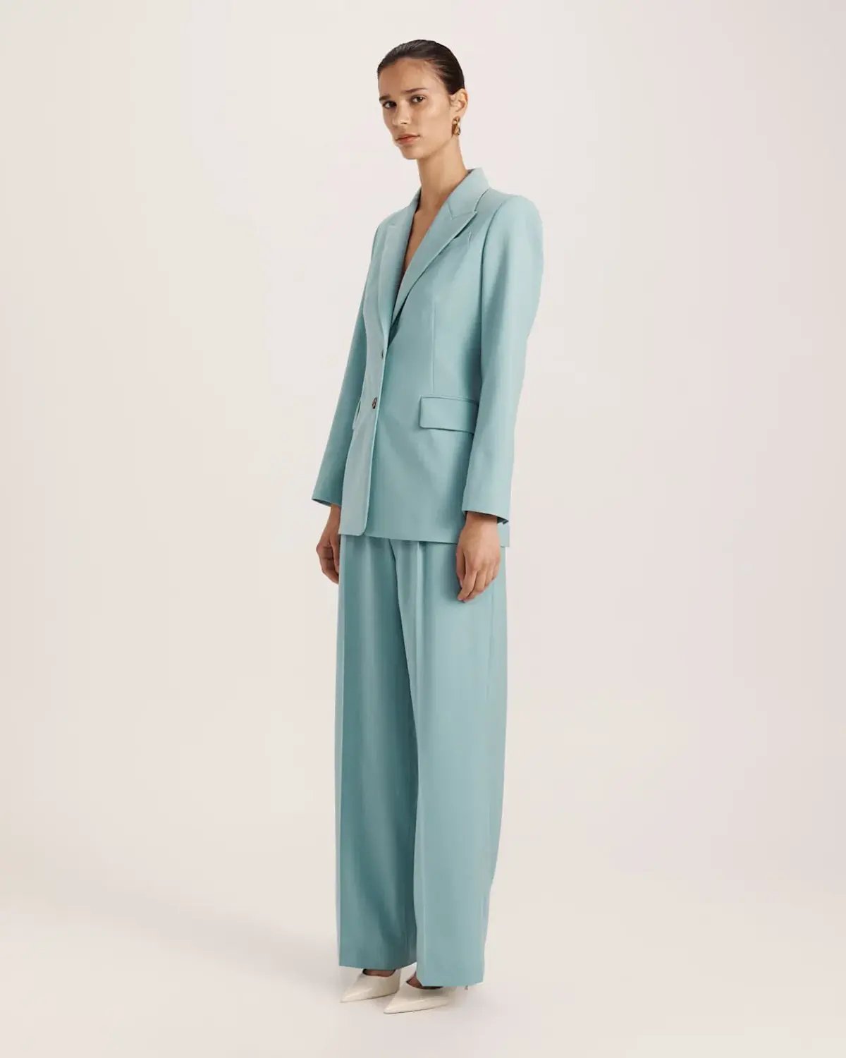 Saba Suki Classic Blazer Seafoam Size 12 photo 4