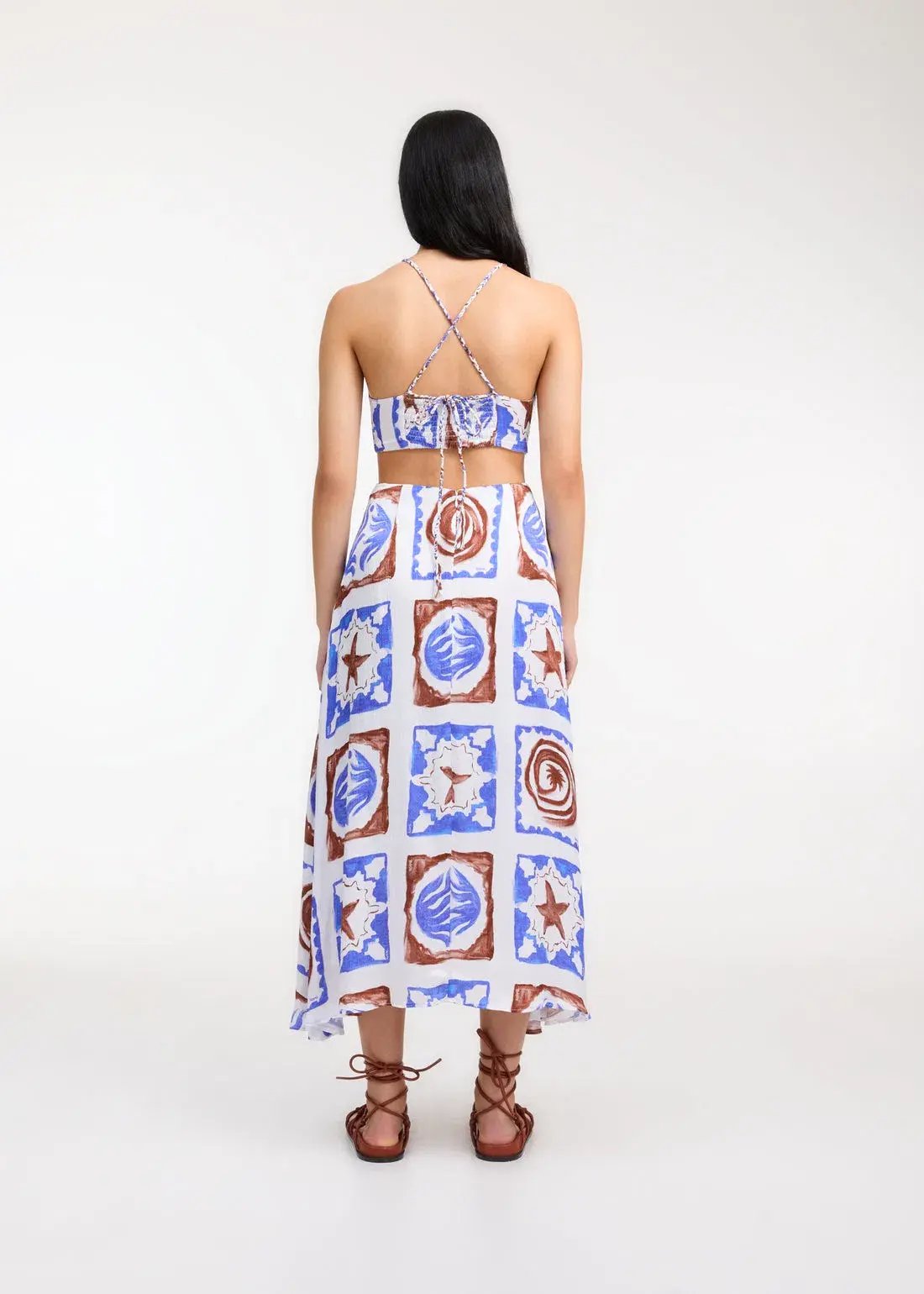 Roame Jude Dress in Tile Print Size 2 / Au 10 photo 2