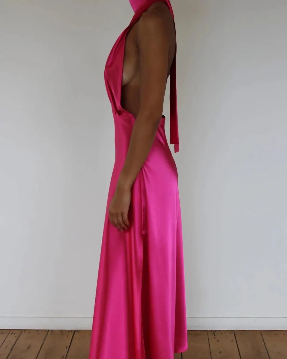 YLD Design Halter Hot Pink Maxi photo 3