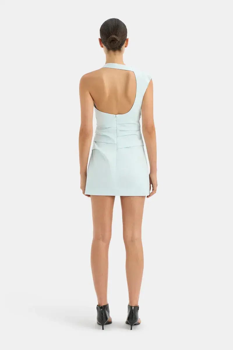Sir the Label Azul Gathered Mini Dress in Ice Blue Size 1 / AU 8 photo 3