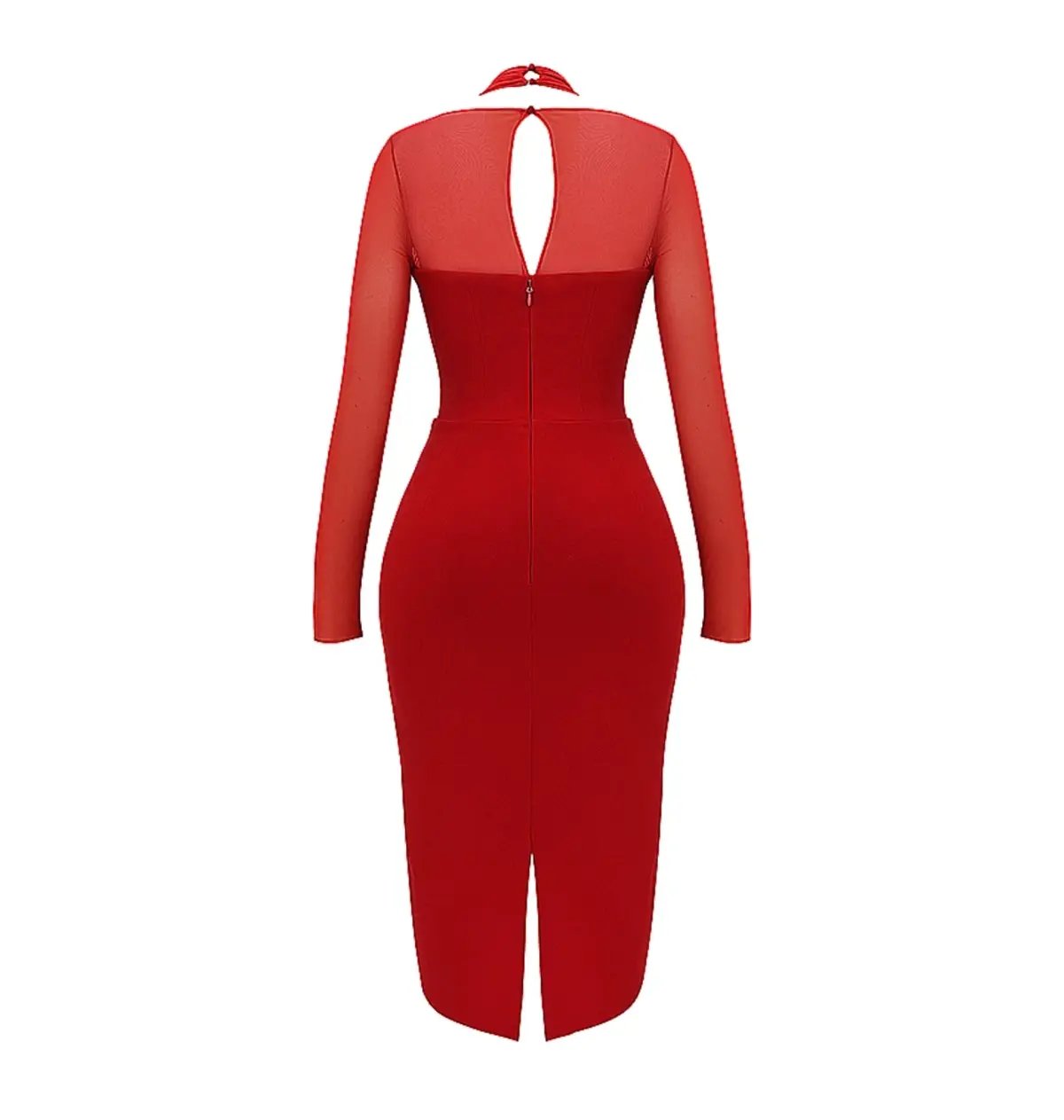 House of CB Yasmin Plunge Midi Dress Scarlet Size S/AU 8 photo 7