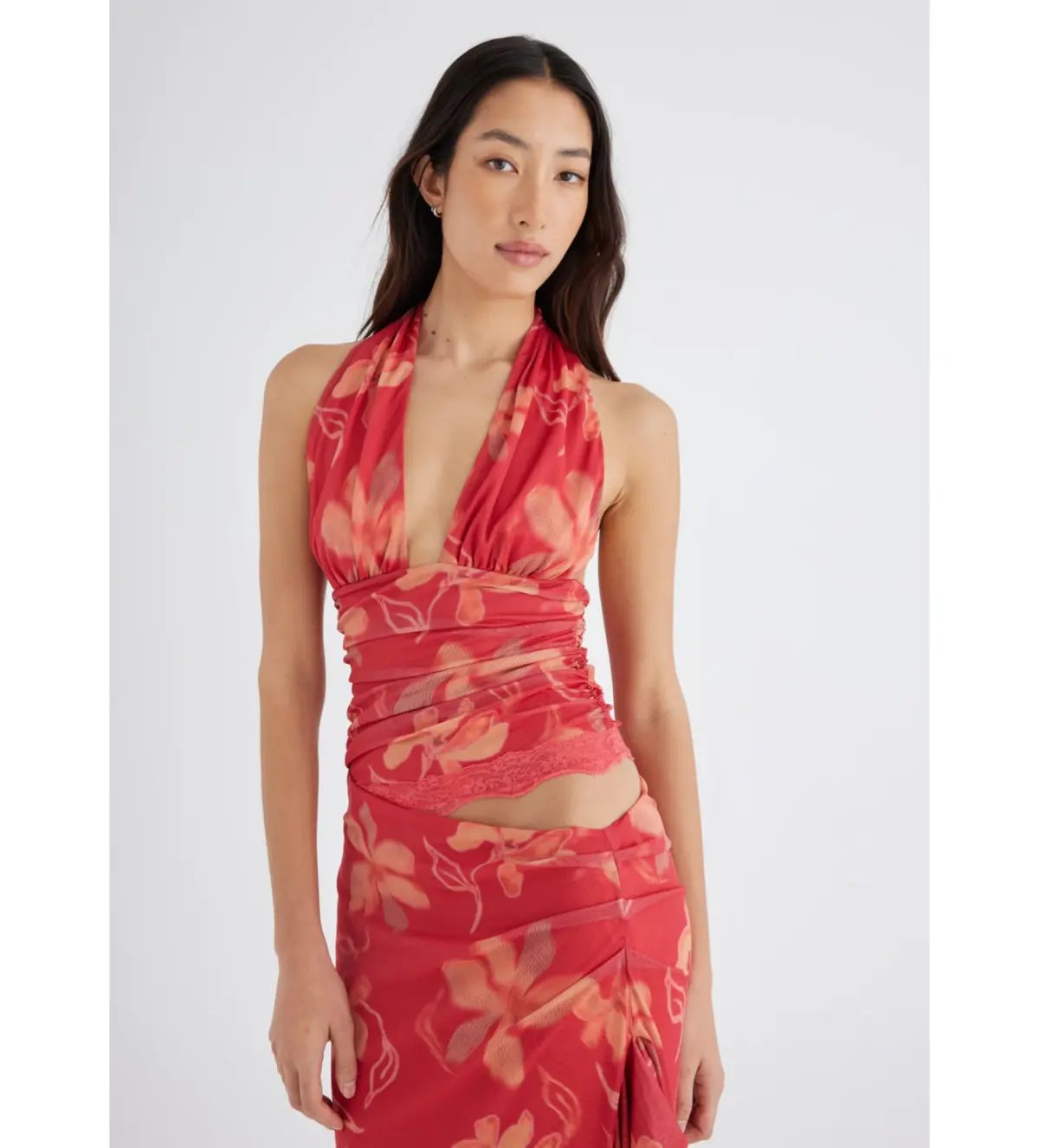 BENNI Penelope Dress Hibiscus Floral Size 8 photo 2