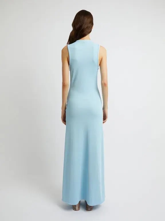 Christopher Esber Chasm Cay Buckle Dress Blue Calcite Size 6 photo 3