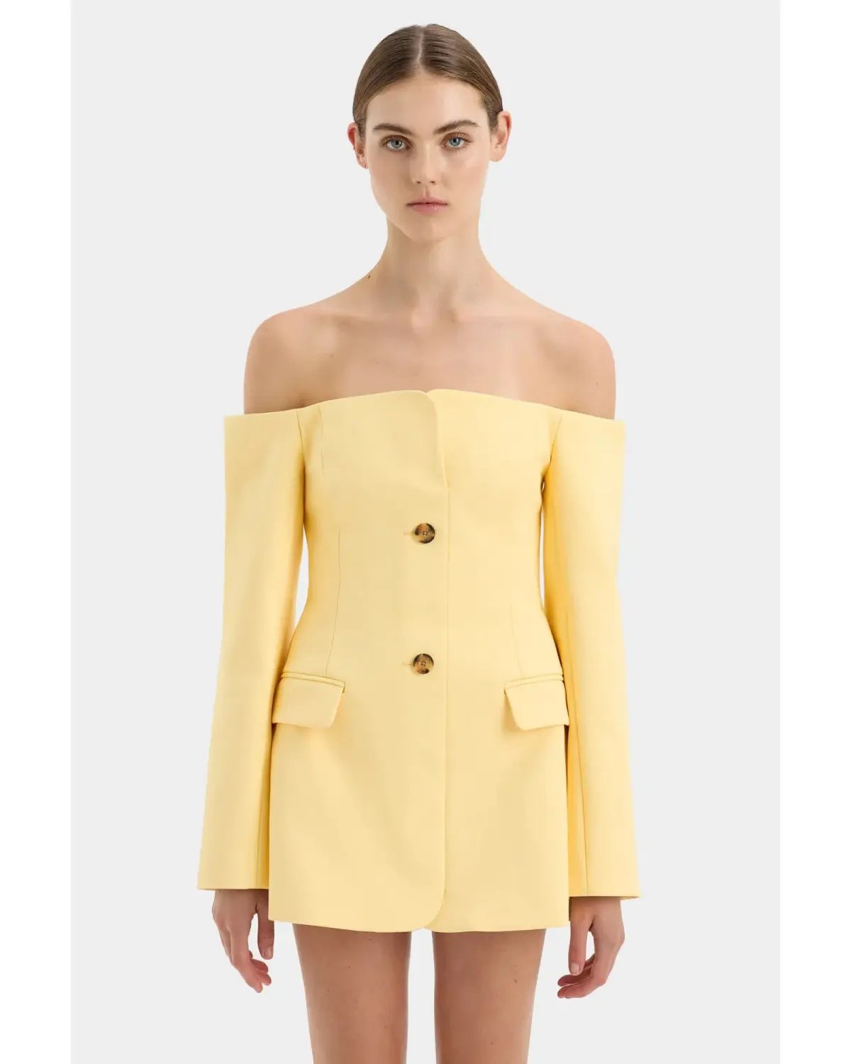 Sir the Label Sandrine Mini Dress in Limone Yellow Size 4 / AU 14 photo 3