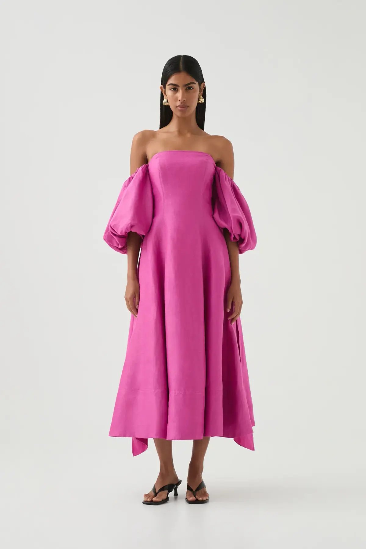 Aje Incarnation Midi Dress in Pink Size 8 photo 2