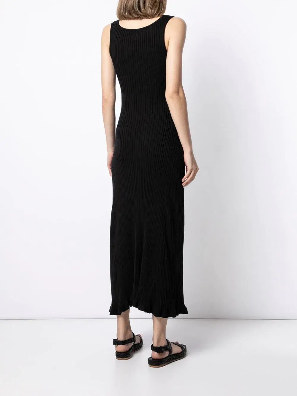 Anna Quan Dido Rib Knit Midi Dress Black Size 8 photo 6