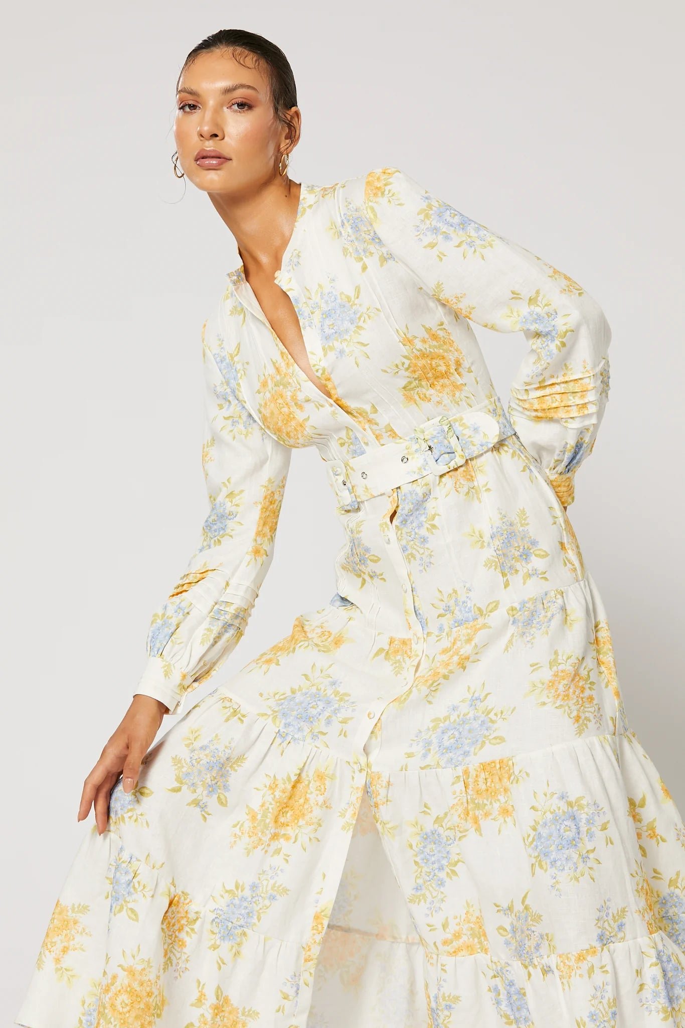 WINONA RAVELLO BUTTON MAXI DRESS - PRINT photo 3