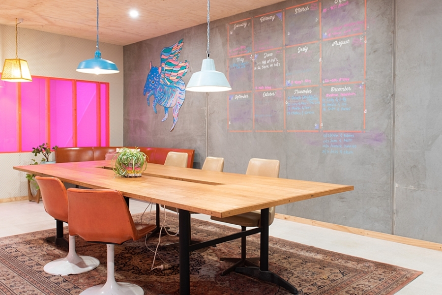 Colourful office or maker space photo 4