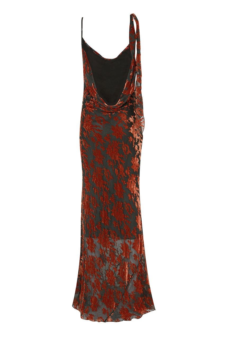 RAT & BOA VIENNA DRESS - BURNT ORANGE DEVORE photo 5