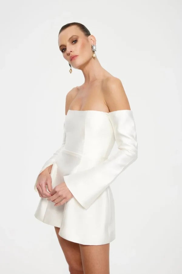 Effie Kats Martini Mini Dress - Ivory photo 4