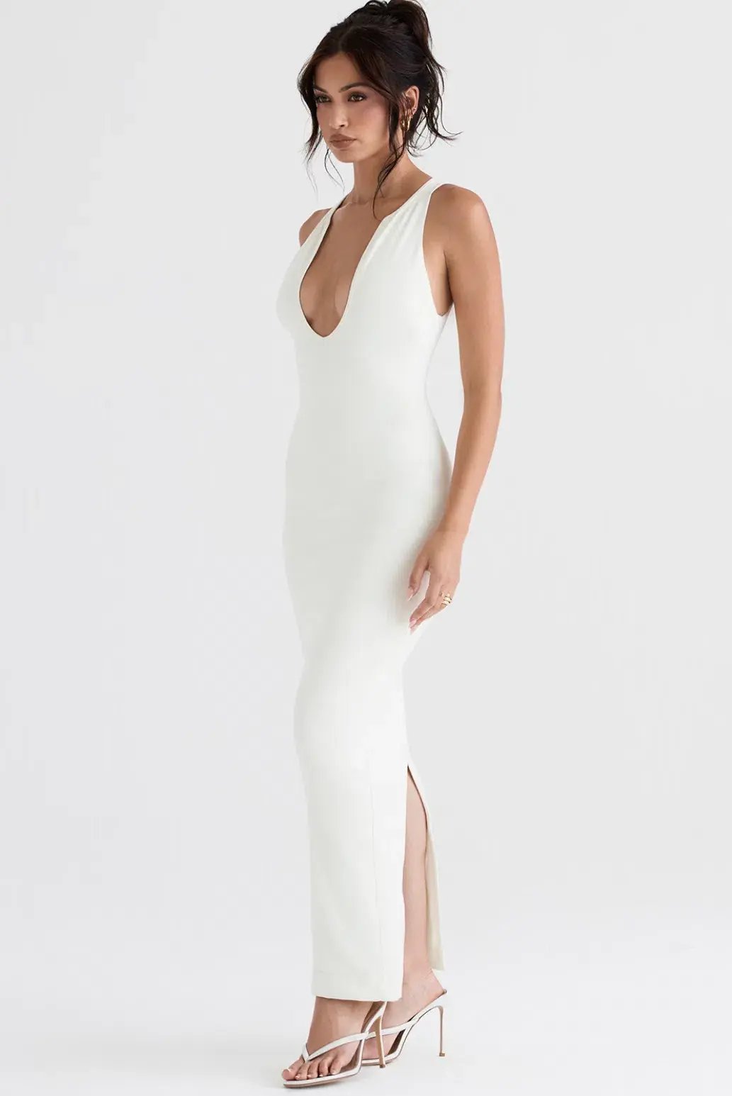 House of CB Eleanora Ivory Maxi Dress Size S photo 2