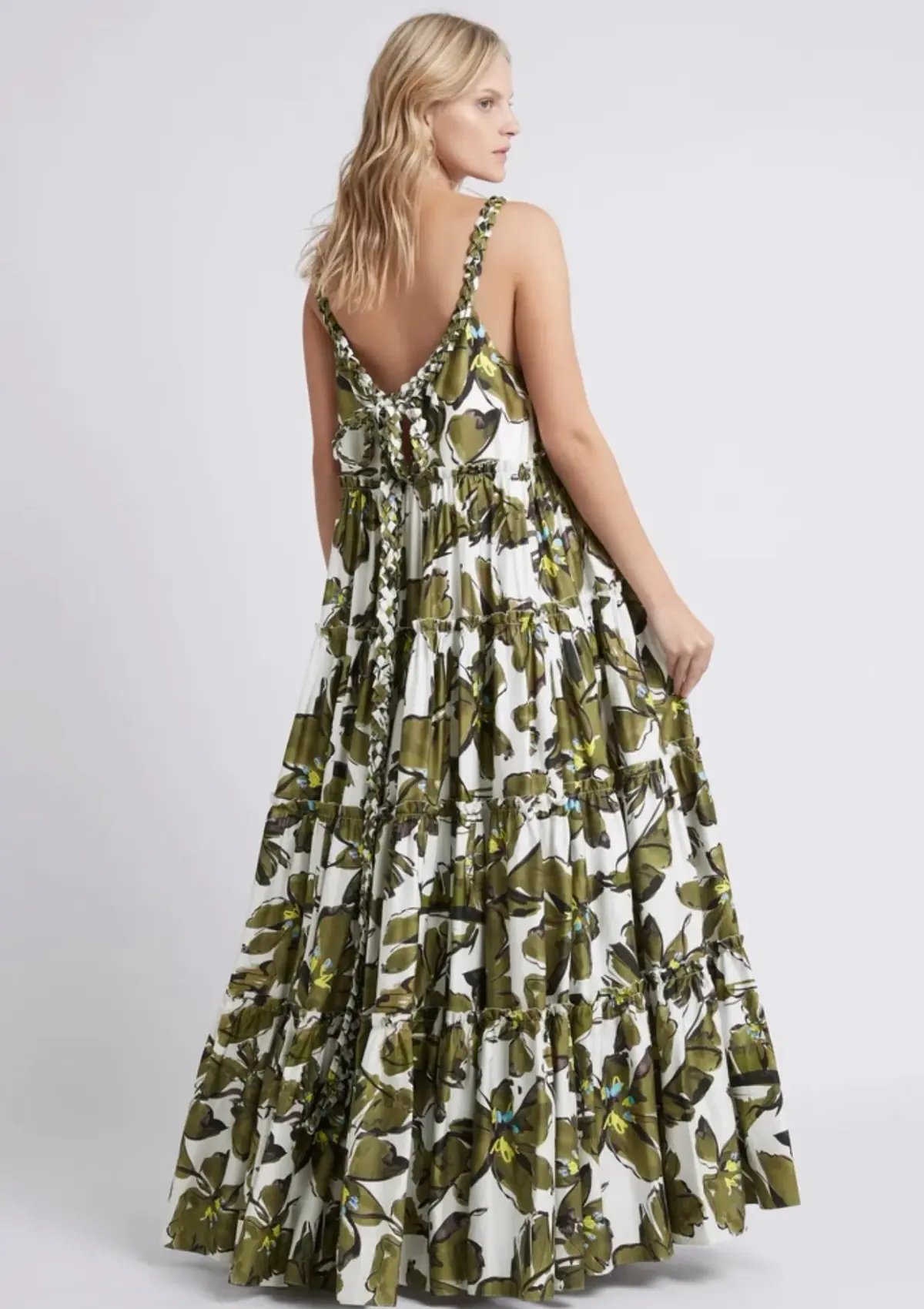 Aje Oasis Strap Maxi Dress Olive Leaf photo 3