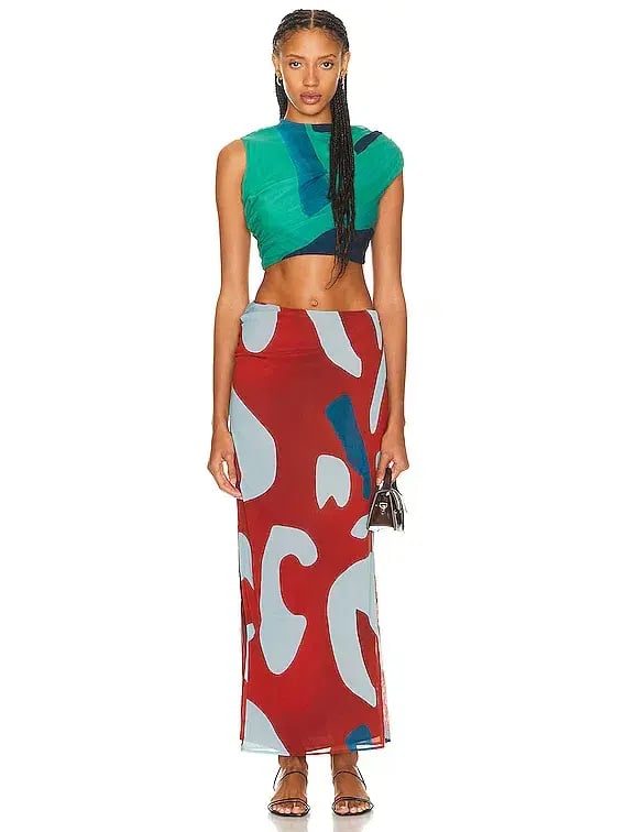 Sir the Label Frankie Gathered Skirt & Emerald Top Set Ruby Reflection Size 6 photo 2