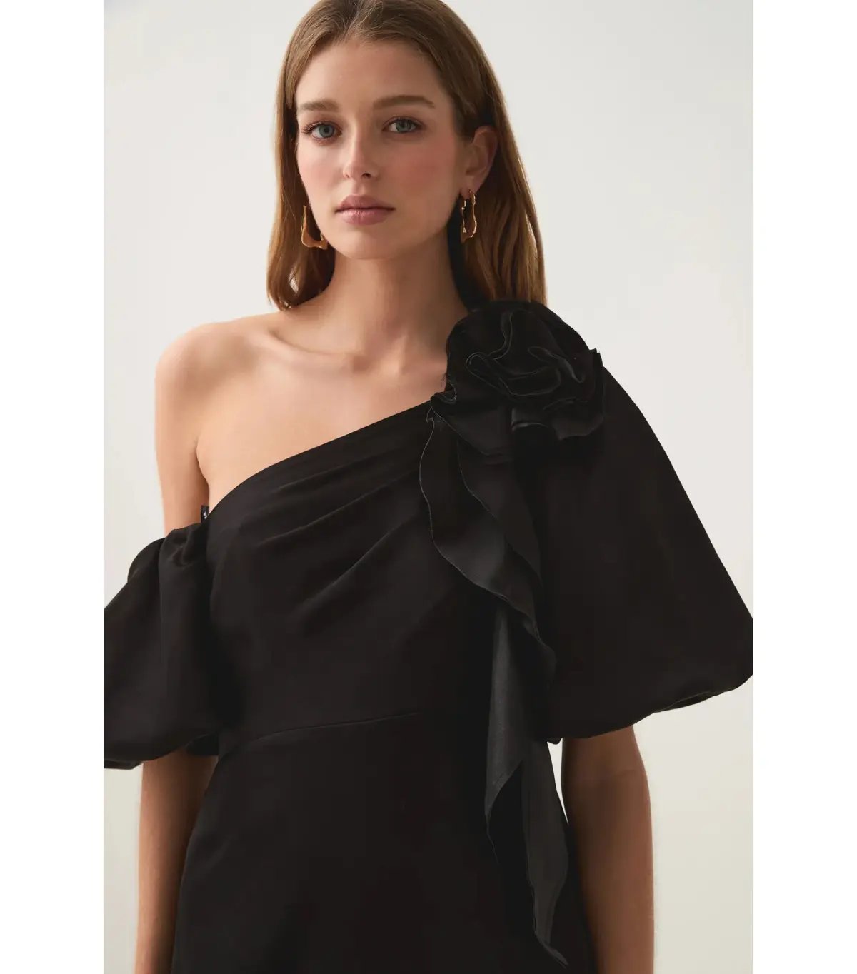 Aje Magnetic Draped Midi Dress Black Size AU 8 photo 2