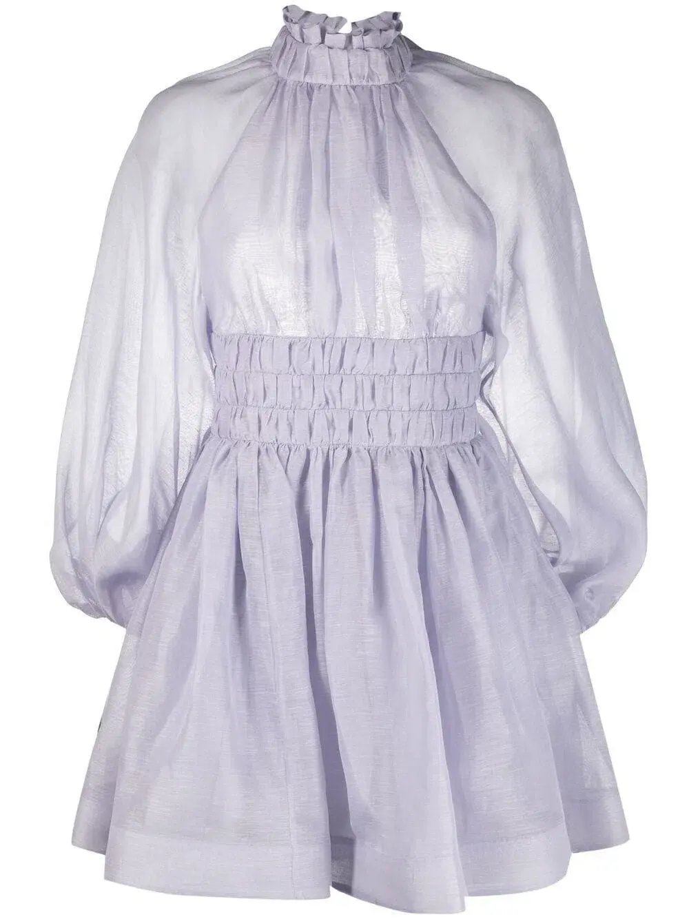 Zimmermann Luminous Long Sleeve Mini Dress Lavender Size 0 / AU 8 photo 3