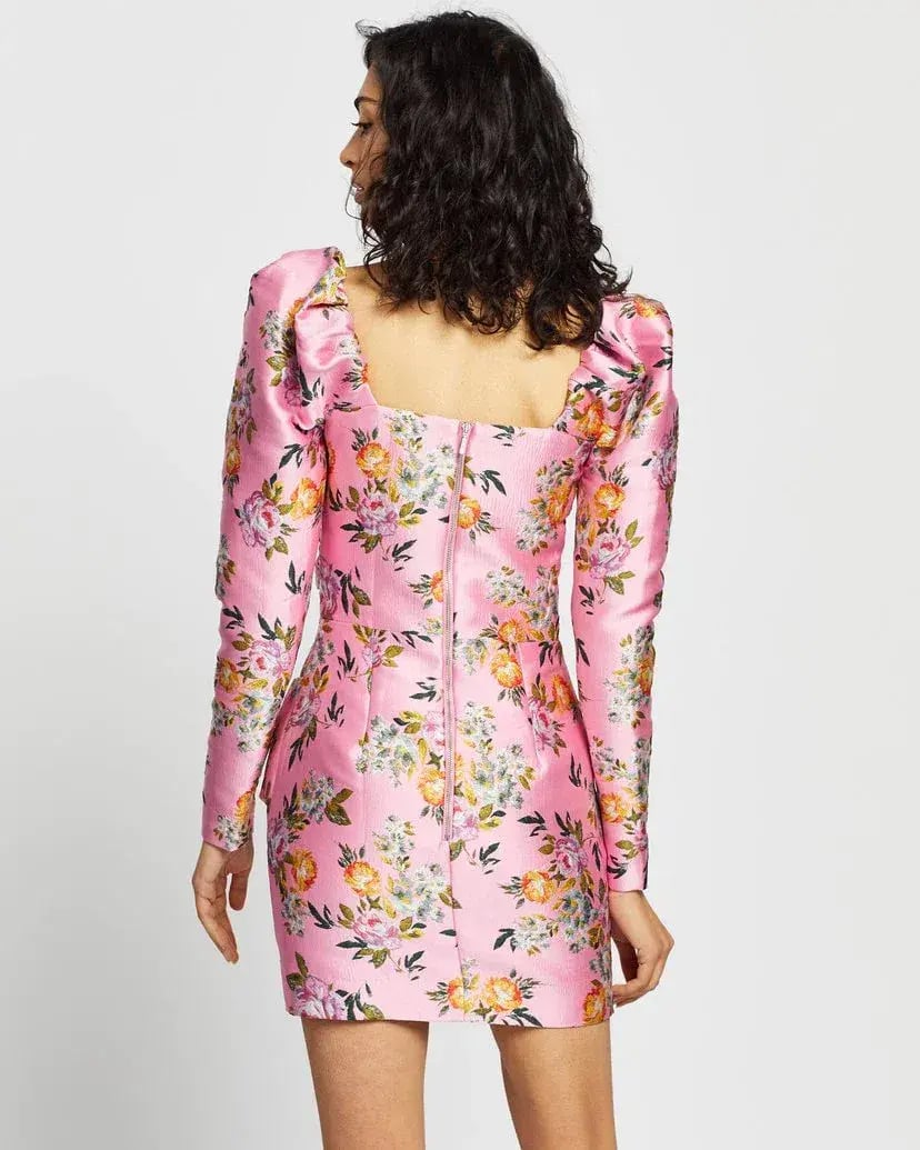 Bec & Bridge Peony Party Mini Dress Print Size AU 6 photo 3