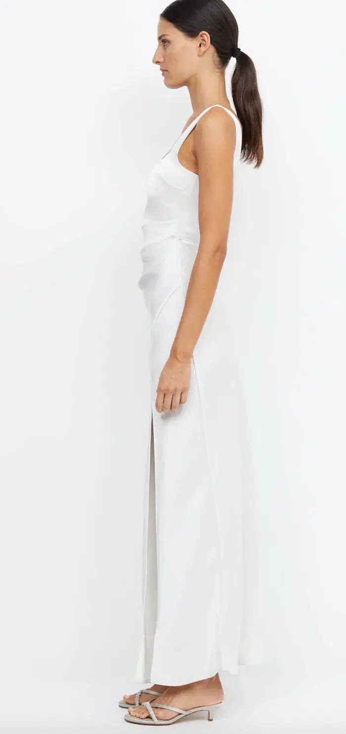 Bec & Bridge The Dreamer Square Neck Dress Ivory Size 10 photo 4