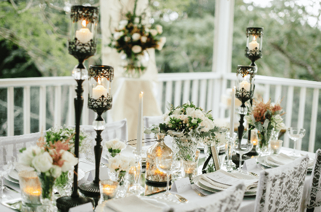 Silver Mercury Glass Lanterns photo 2