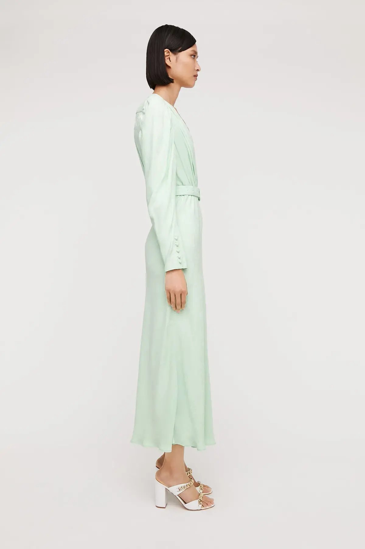 Scanlan Theodore French Jacquard Midi Dress Mint Size 10 photo 4