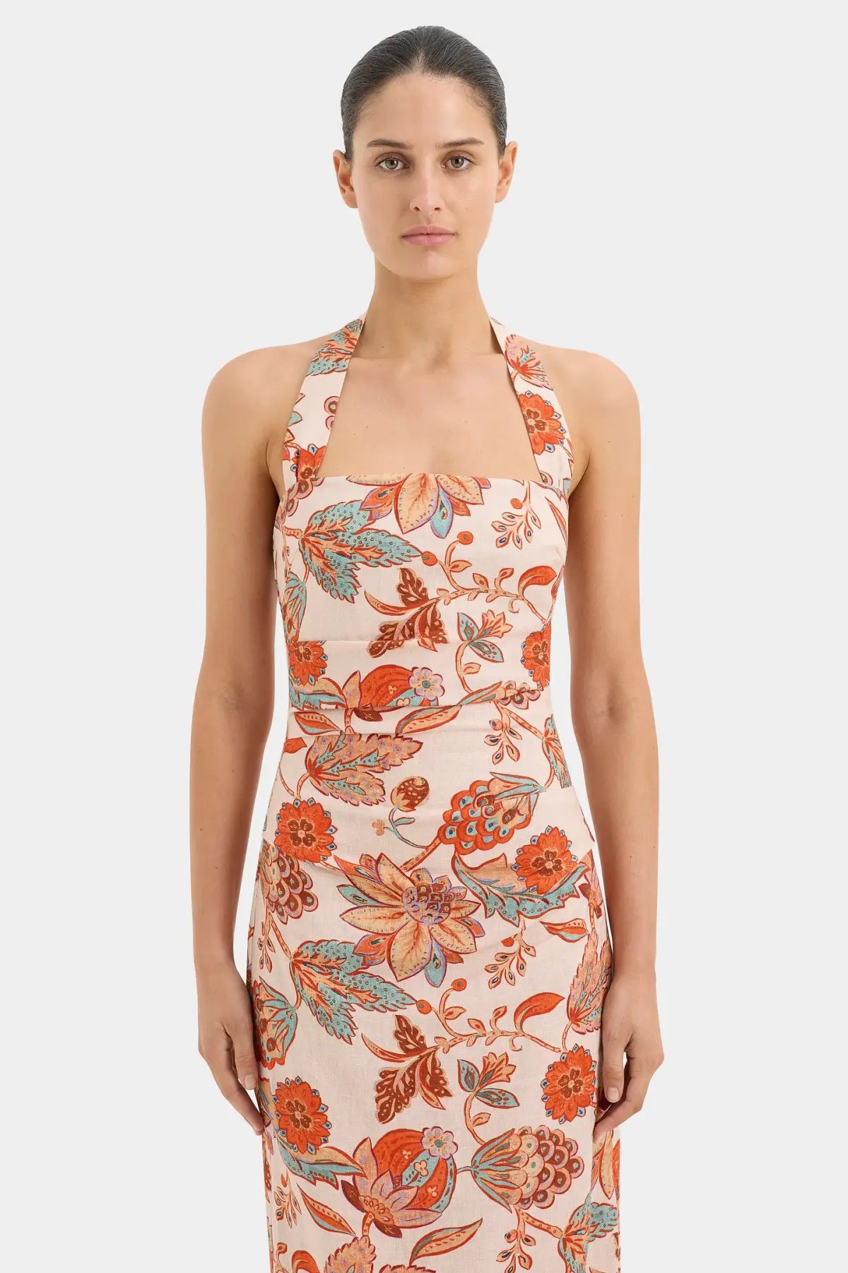 Sir the Label Noemi Halter Midi Dress Desert Wildflower Size 6 photo 2