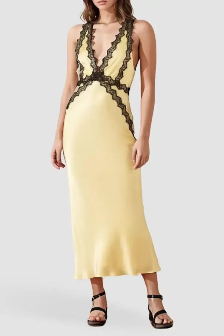 Shona Joy Camille Limoncello Dress Yellow Size 8 photo 4