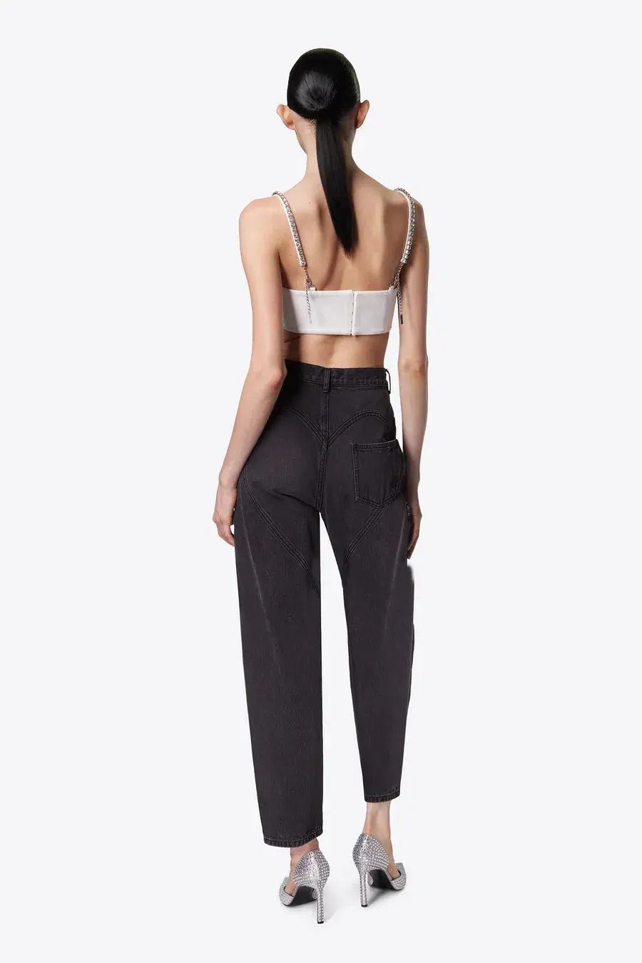 Area Crystal Slit Jeans Black Size 26 / AU 8 photo 2