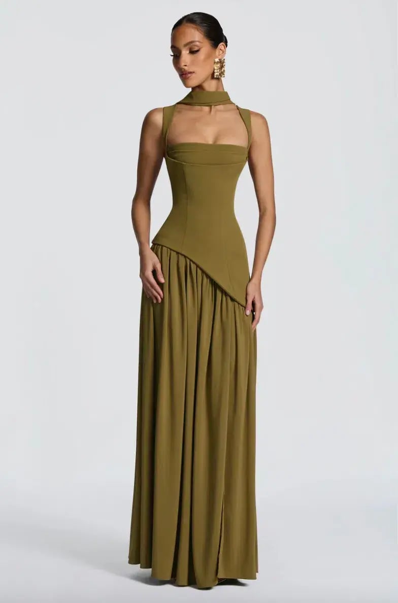 Tullulah Maxi Dress Deep Olive S/8 photo 3