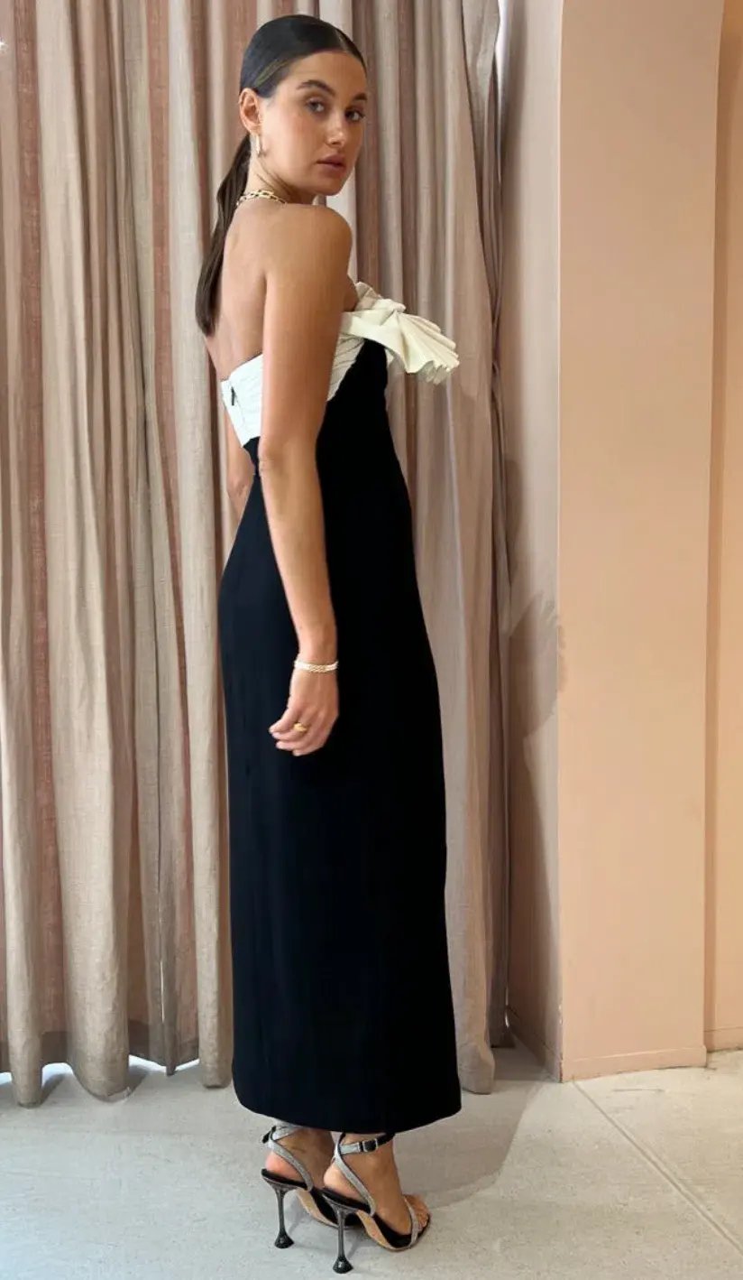 Rachel Gilbert Lavina Midi Dress Black Size AU 8 photo 2
