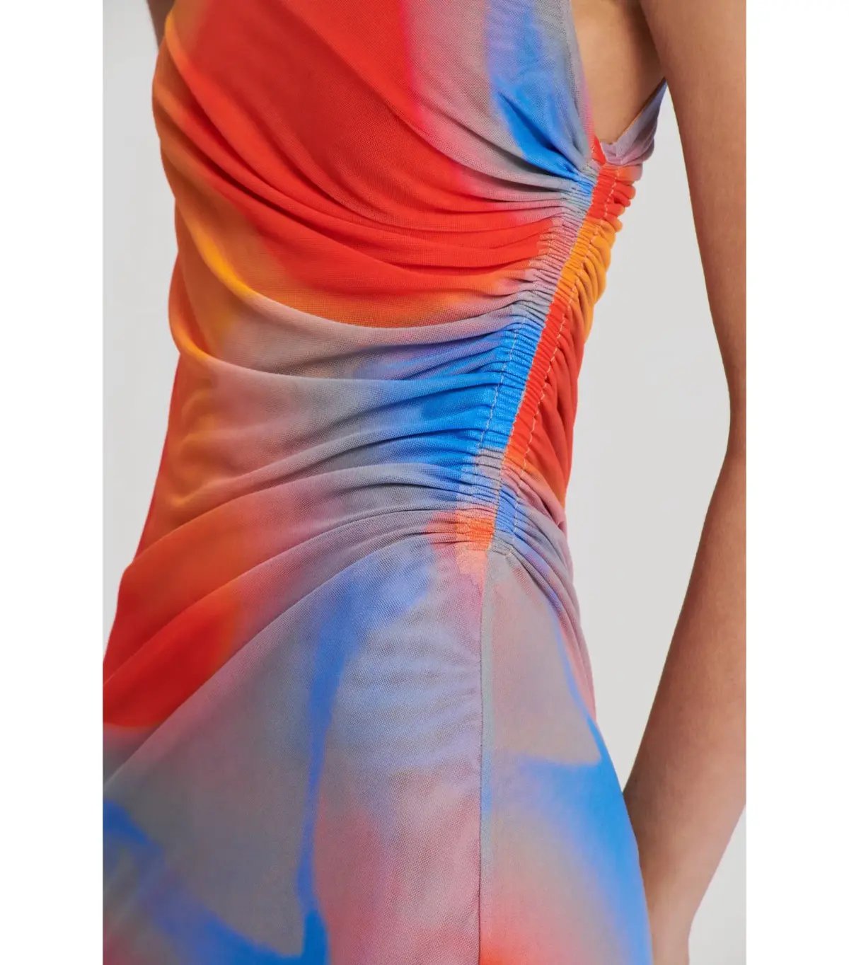 Scanlan Theodore Italian Watercolour Dress in Red/Blue Size AU 8 photo 4